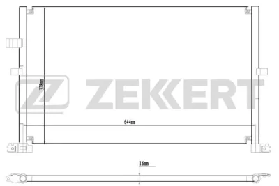 MK-3177 ZEKKERT Конденсатор, кондиционер