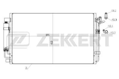 MK-3196 ZEKKERT Конденсатор, кондиционер