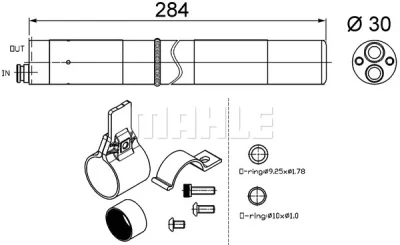 AD 251 000S KNECHT/MAHLE Осушитель, кондиционер