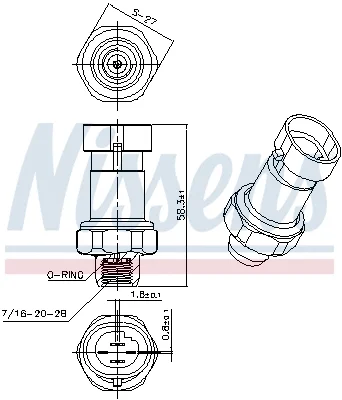 301085 NISSENS Пневматический выключатель, кондиционер