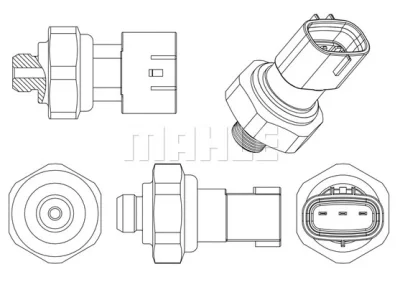 ASE 9 000P KNECHT/MAHLE Пневматический выключатель, кондиционер