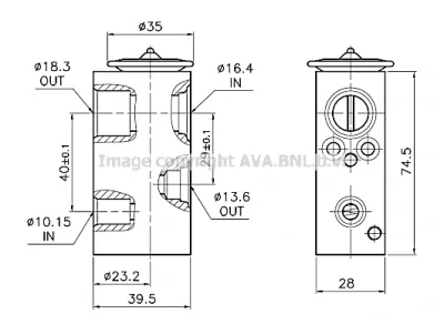 RT1683 AVA Расширительный клапан, кондиционер