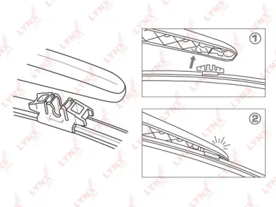 Щетка стеклоочистителя LYNXAUTO LR33V