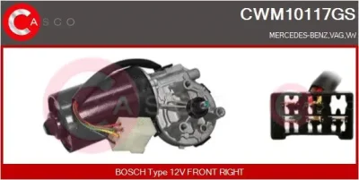 CWM10117GS CASCO Двигатель стеклоочистителя