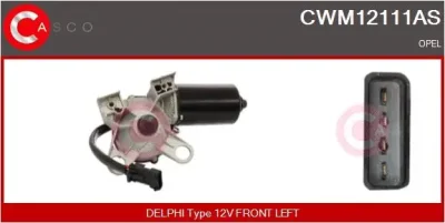 CWM12111AS CASCO Двигатель стеклоочистителя