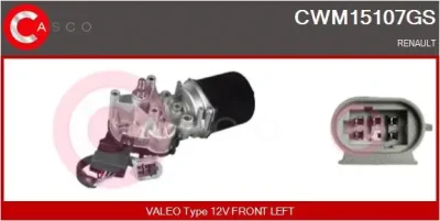 CWM15107GS CASCO Двигатель стеклоочистителя