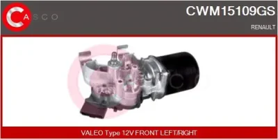 CWM15109GS CASCO Двигатель стеклоочистителя