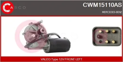 CWM15110AS CASCO Двигатель стеклоочистителя