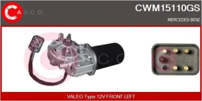 CWM15110GS CASCO Двигатель стеклоочистителя