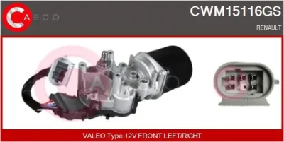 CWM15116GS CASCO Двигатель стеклоочистителя