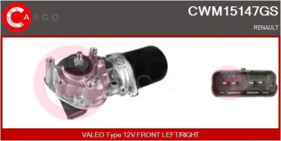 CWM15147GS CASCO Двигатель стеклоочистителя