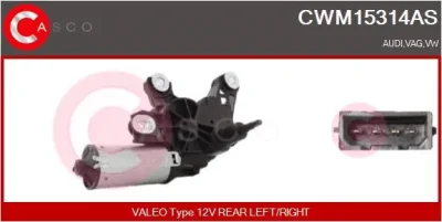 CWM15314AS CASCO Двигатель стеклоочистителя