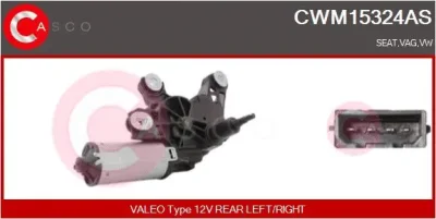 CWM15324AS CASCO Двигатель стеклоочистителя