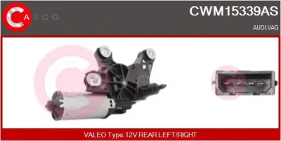 CWM15339AS CASCO Двигатель стеклоочистителя
