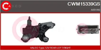 CWM15339GS CASCO Двигатель стеклоочистителя