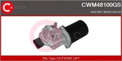 CWM48100GS CASCO Двигатель стеклоочистителя