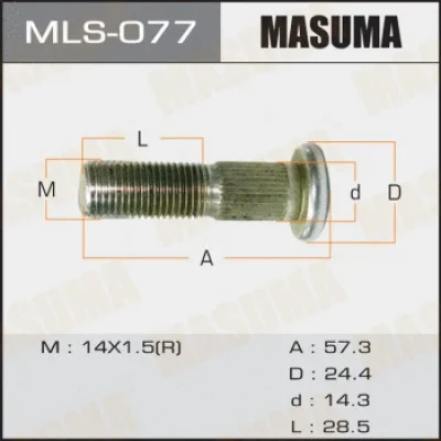 Шпилька колеса MASUMA MLS-077