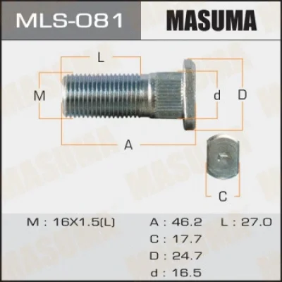Шпилька колеса MASUMA MLS-081