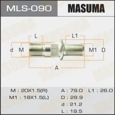 Шпилька колеса MASUMA MLS-090