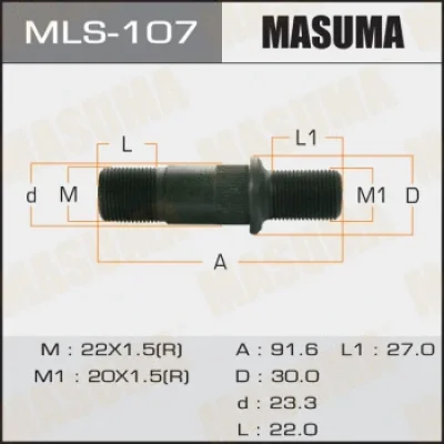 Шпилька колеса MASUMA MLS-107