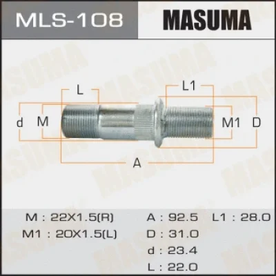 Шпилька колеса MASUMA MLS-108