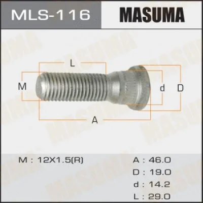 Шпилька колеса MASUMA MLS-116