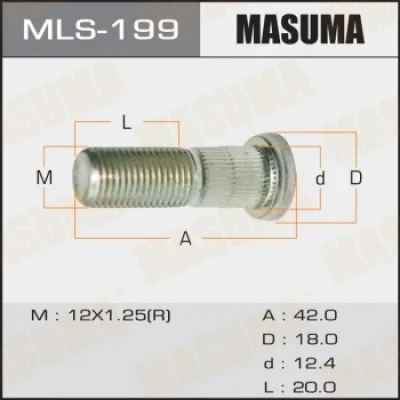 Шпилька колеса MASUMA MLS-199