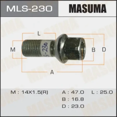 MLS-230 MASUMA Болт для крепления колеса