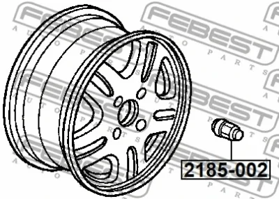 2185-002 FEBEST Гайка крепления колеса