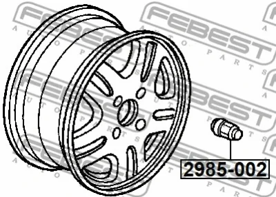 Гайка крепления колеса FEBEST 2985-002