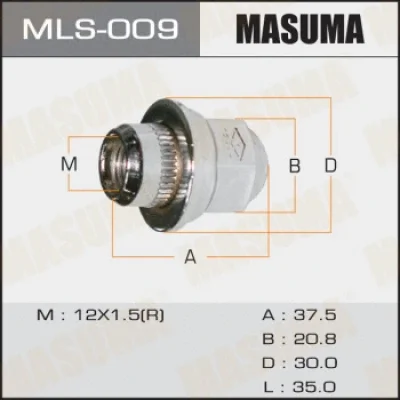 Гайка крепления колеса MASUMA MLS-009