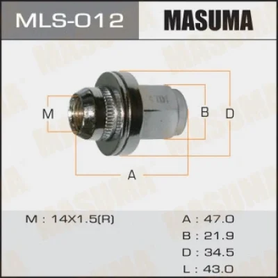 Гайка крепления колеса MASUMA MLS-012