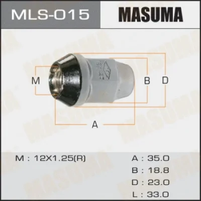 Гайка крепления колеса MASUMA MLS-015