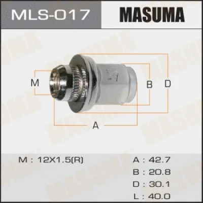 Гайка крепления колеса MASUMA MLS-017