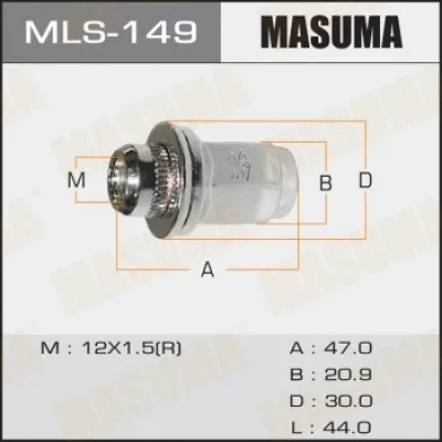 Гайка крепления колеса MASUMA MLS-149