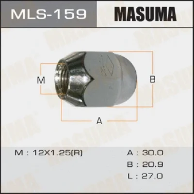 Гайка крепления колеса MASUMA MLS-159