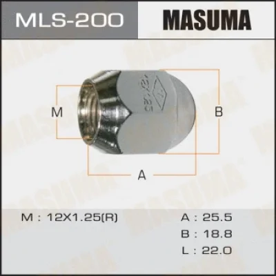 Гайка крепления колеса MASUMA MLS-200