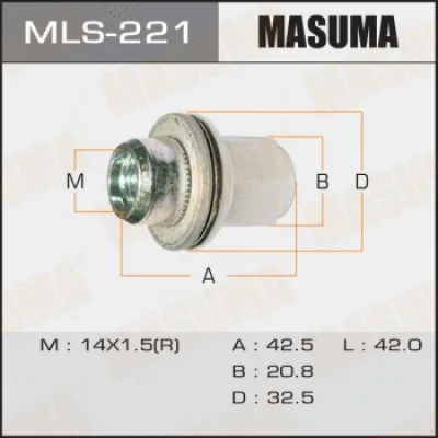 Гайка крепления колеса MASUMA MLS-221