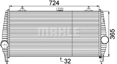 CI 173 000P KNECHT/MAHLE Интеркулер