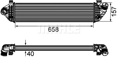 CI 198 000P KNECHT/MAHLE Интеркулер