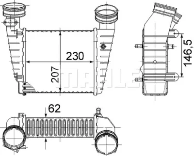 CI 346 000S KNECHT/MAHLE Интеркулер