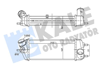 352805 KALE OTO RADYATÖR Интеркулер