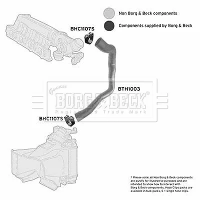 BTH1003 BORG & BECK Трубка нагнетаемого воздуха