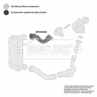 BTH1023 BORG & BECK Трубка нагнетаемого воздуха