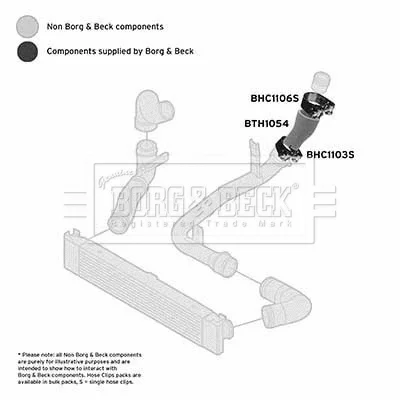 BTH1054 BORG & BECK Трубка нагнетаемого воздуха