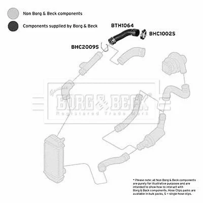 BTH1064 BORG & BECK Трубка нагнетаемого воздуха