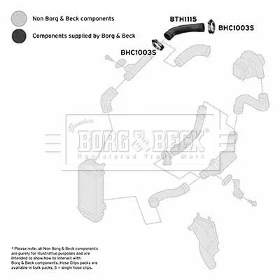 BTH1115 BORG & BECK Трубка нагнетаемого воздуха