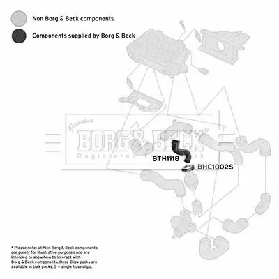 BTH1118 BORG & BECK Трубка нагнетаемого воздуха