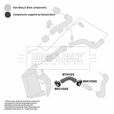 Трубка нагнетаемого воздуха BORG & BECK BTH1125