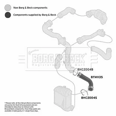 BTH1135 BORG & BECK Трубка нагнетаемого воздуха